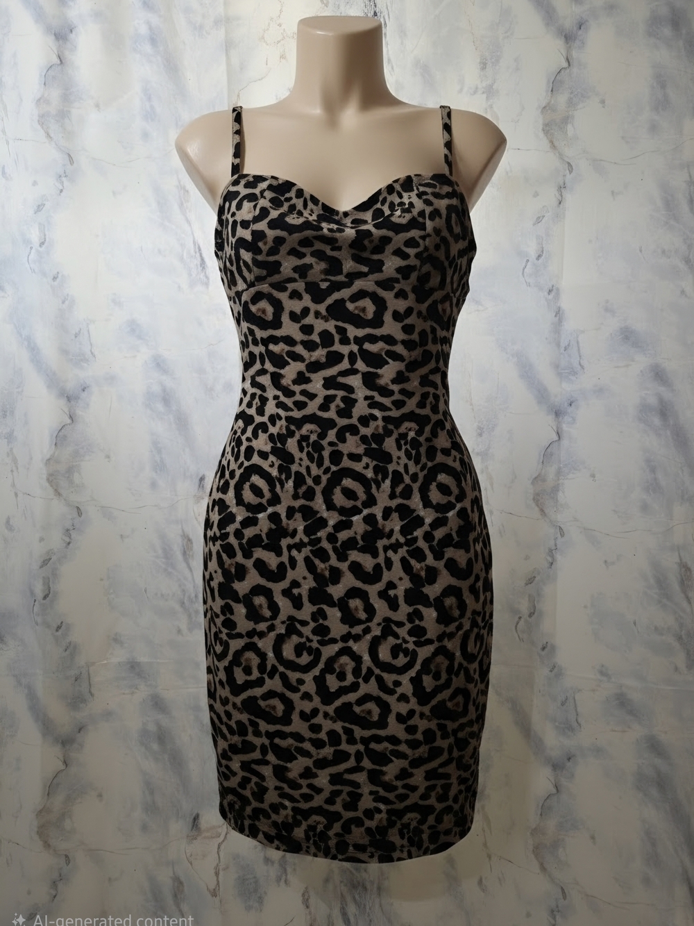 SHEIN BODYCON LEOPARD PRINT DRESS
